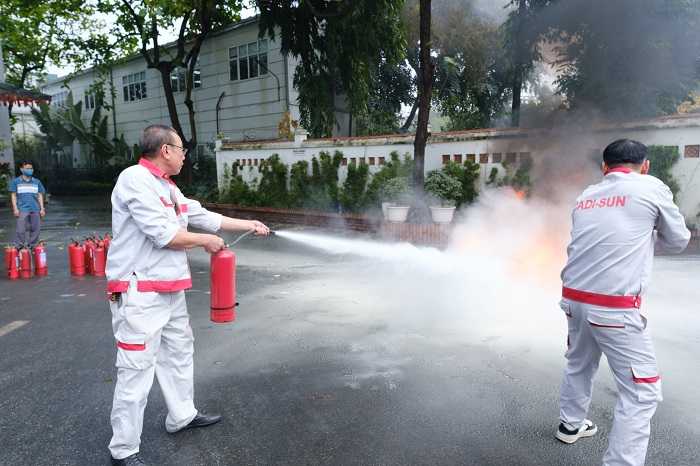 CADI-SUN tập huấn phòng cháy chữa cháy, nâng cao kỹ năng ứng phó cho CBNV